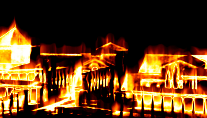 Brennender Palast