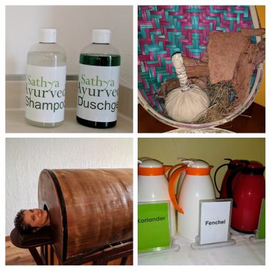 Ayurveda Anwendung in der Schwitzbox, Ayurveda Produkte