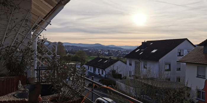 12 von 12 (Bild 2) morgendliche Atmosphäre auf dem Balkon