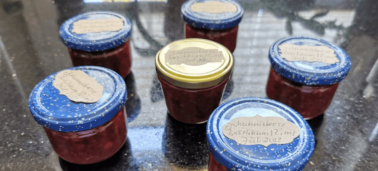 6 Gläser Johannisbeermarmelade