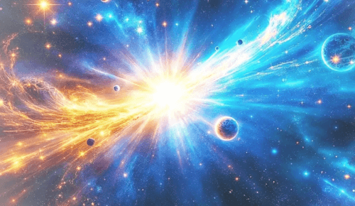Lichtexplosion im Universum